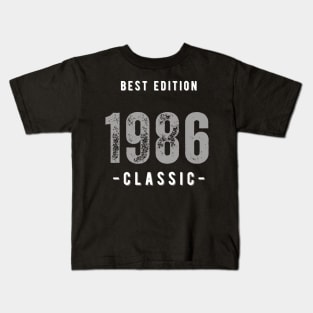 Vintage Birthday Year 1986 Black Kids T-Shirt